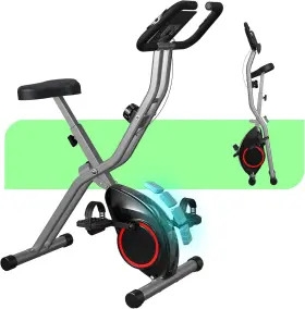 Linbolusa 313109677661 Lightweight 33lb Foldable Exercise Bike For Small Apartments Stationary Bikes F