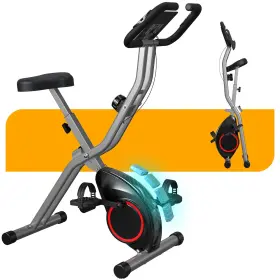 Fbm-816-10 Linbolusa Foldable Exercise Bike For Seniors Indoor 5 In 1 Stationary With 16-lev
