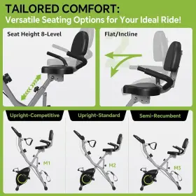 Uslb-817  Linbolusa Indoor Exercise Bike For Seniors 5 In 1 Foldable Stationary #3