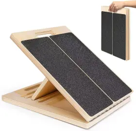 Liopus 762849477701 Slant Board For Calf Stretching Adjustable Portable Wooden Incline - Ca