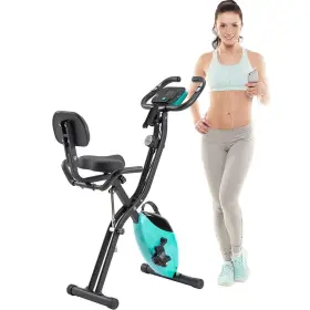 Liveditor 698452620251 Folding Exercise Bike With 10-level Adjustable Resistance Green