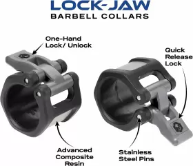 Ljc-hex50-blu Lock-jaw Barbell Collars Hex 50mm / 2 Inch Olympic Collar Bars Blue #3