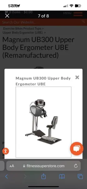 Ub300 Magnum Fitness Ergometer Upper Body Shoulder / Arm Bike Excellent Condition