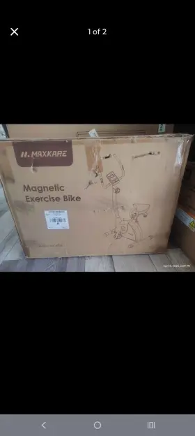 Maxkare Mk-4008 Magnetic Upright Exercise Bike Lcd Display 220 Lb Capacity