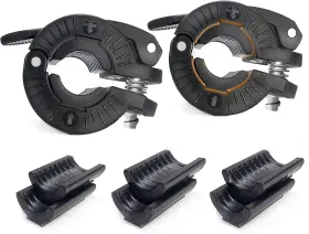 Maxrich 746197454430 Barbell Clamps 1 Inch - 2 Pcs Adjustable Clips Black 0.98-1.18inch