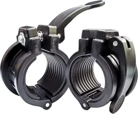 Maxrich 747783434829 Barbell Clamps 2inch - 2 Pcs Adjustable Clips Quick Black 1.8-2inch