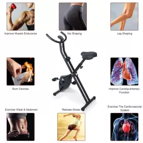 Mbuynow 841834136776 Foldable Exercise Bike Magnetic Upright With 8 Resistance Levels #3