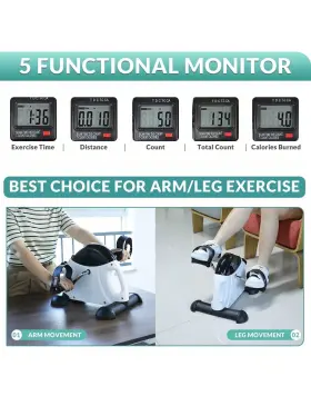 Meetwarm 233101561532 Pedal Exerciser Under Desk Exercise Peddler Arm Leg Folding Mini #3