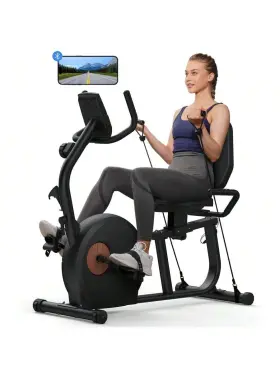 Merach 629722848273 Magnetic Recumbent Bikes With Smart Bluetooth And Exclusive App Connectivity