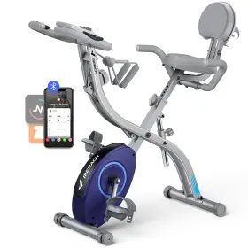 Merach 975471966336 Folding Exercise Bike For Home - 4 In 1 Magnetic Stationary With16-level