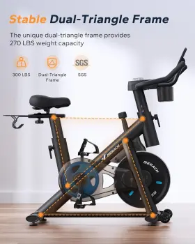 Mr-s26b2-us  Merach Exercise Bike Stationary With Exclusive App Low Noise Indoor Cycling #3