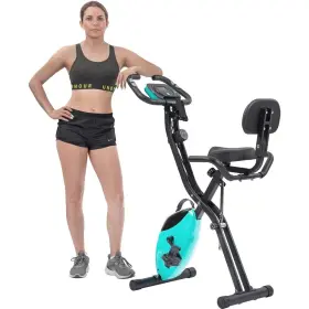 Merax 197793047104 Adjustable Folding Exercise Bike Green #2