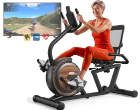 Mettlematic 976909981396 Recumbent Exercise Bikes For Home Seniors 150kg Weight Capacity Self-il