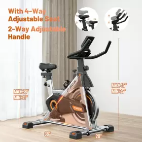 Mggdys 744110219432 Exercise Bike Stationary Bikes For Home Indoor Cycling Cycle With Dig #3