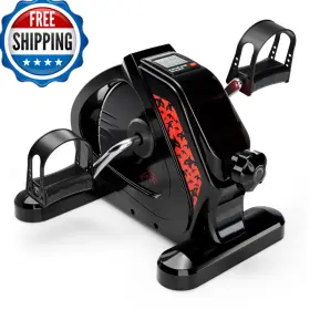 Mgym B096jzgzbt Upgraded Pedal Exerciser Heavy-duty Metal Flywheel Under Desk Bike Lcd