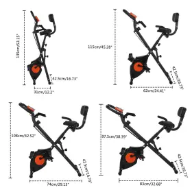 Cf-917fm Motoos Home Folding Exercise Bike Black #2
