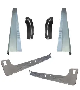 01u01255p Motor City Sheet Metal Compatible With Chevy 1999-07 Silverado 4dr Ext Cab Inner And Outer Rocker Pane