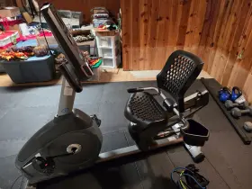 R614 Nautilus Recumbent Exercise Bike Magnetic Resistance Adjustable Seat Gray