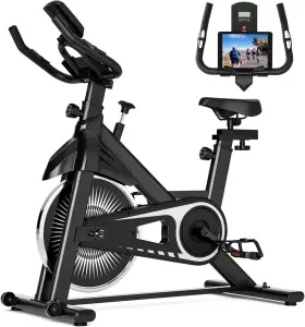 Naysaye 789049643170 Exercise Bike Adjustable Stationary For Home Led Display Cycling