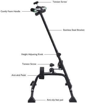 Nisdokr 075966377169 Pedal Exerciser Bike Hand Arm Leg And Knee Peddler Adjustable Fitness Equipme #3