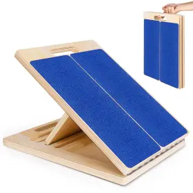 Norbase 737706156723 Portable Wooden Slant Board For Calf Stretching Squats Stretcher Physica