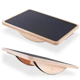 Onefitguy 735816350505 Wooden Balance Board For Adults Wobble Core Strength And Stability T