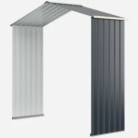 Outdoor Storage Shed Extension Kit 499852379282 For 7 Feet Width - Color Gray Size
