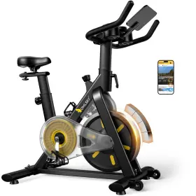 Owlsky B0fnwv3fv5 Exercise Bike App Magnetic Resistance Indoor Cycling 300 Lbs
