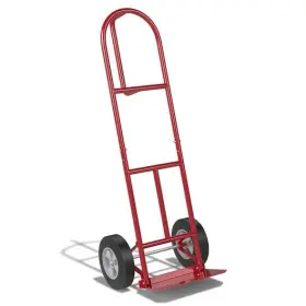 P-handle Sack Truck 473512046042 With 10 Inch Wheels And Foldable Load Area-red - Color Red