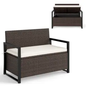 Patio Storage Bench-mix Brown White - Color & 197867734565 And Off