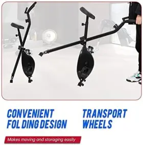 Paylesshere 445000293268 Foldable Exercise Bike With 8 Levels Of Magnetic Resistance For Home Workouts #2