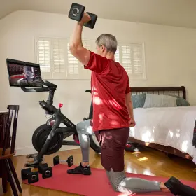 Ba02-dc01 Peloton Bike Indoor Stationary Exercise With 24 Inch Hd #2