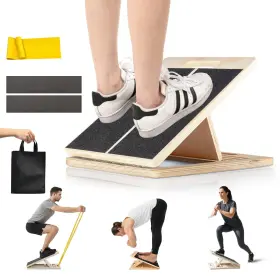 Pick Patch House 737558742433 Portable Wooden Slant Board For Calf Stretching 300lbs