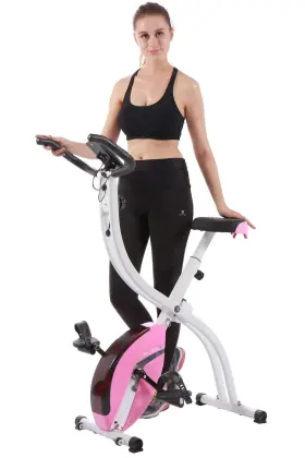 Pleny-101 Pleny 653472994324 5 In 1 Stationary Bike With Arm Exercise Resistance Bands - Magnetic Resista