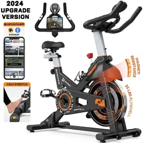 Pooboo 680358172323 Exercise Bikes With Lcd Monitor Weight Up To 360 Lbs Black - Fully