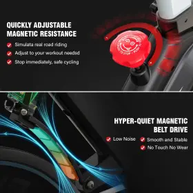 D61602 Pooboo 744110406986 Indoor Cycling Bike Exercise Bluetooth Stationary Heavy-duty Fl #3