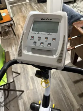 D80802 Pooboo Magnetic Resistance Upright Exercise Bike Lcd Display