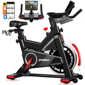 D81002 Pooboo Home Commercial Exercise Bike Stationary Indoor Cycling Cardio Workout