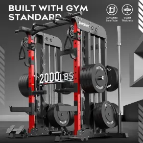 P43-1 Pooboo Multifunctional Home Gym System Workout Station Strength Training Weight Stacks #2