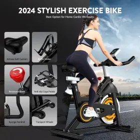 Po-180 Pooboo Home Exercise Bicycle Indoor Bike Cycling Cardio Adjustable Gym Workout Fitness #2