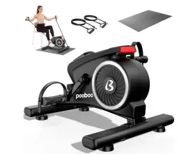 W25801 Pooboo Under Desk Bike Pedal Exerciser Quiet Magnetic Mini Exercise