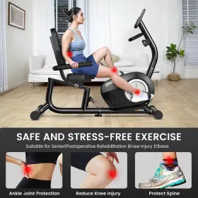 W258m3 Pooboo Recumbent Exercise Bikes Stationary Bicycle Cardio Equipment Indoor Cycling #2