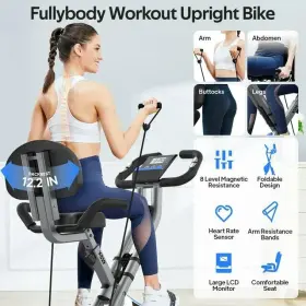 X529m1 Pooboo Brand New 4-in-1 Folding Magnetic Exercise Bike-stationary Indoor Cycling #2