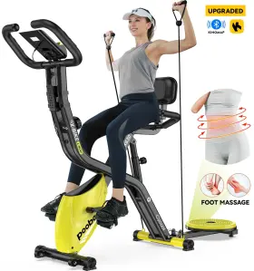 X630m3 Pooboo 4in1 Folding Exercise Bike Indoor Cycling Stationary Magnetic X Gym
