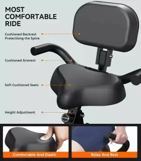 Zi-294 Pooboo 3-in-1 Exercise Bike Folding Magnetic Stationary Bikes Workout New #2