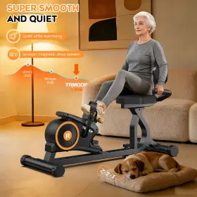Pooboo Zi-w356 Indoor Recumbent Exercise Bike Fitness Workout Stationary Cycling
