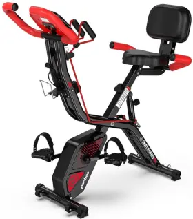Zi-x-819-529 Pooboo Indoor Folding Stationary Bike Upright Cycling Exercise Workout X-819