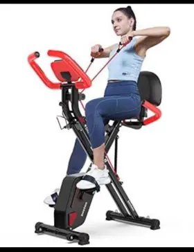 Zi-x819-up Pooboo 4-in-1 Folding Exercise Bike With 8-level Resistance Back Support