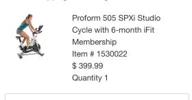 Pfex92320 Proform 505 Spxi Exercise Bike Local Pickup Only