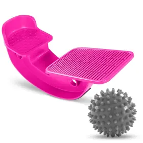 Proheal 708176145753 Pink Plantar Fasciitis Relief Foot Rocker - Calf Stretcher With Spiked Ball M